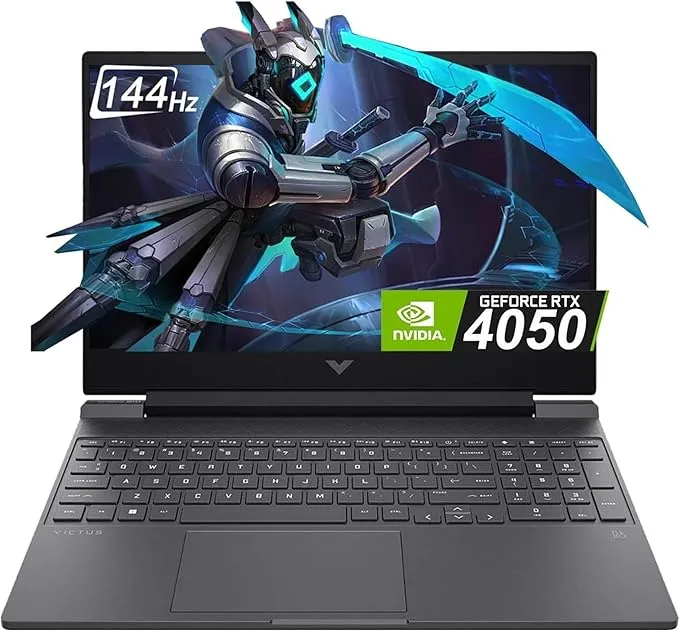 HP Victus - fa2080wm  15.6  Gaming Laptop Intel Core i5-13420H NVIDIA GeForce RTX 4050 6GB - 16GB DDR4 512GB SSD Mica Silver 144hz fhd