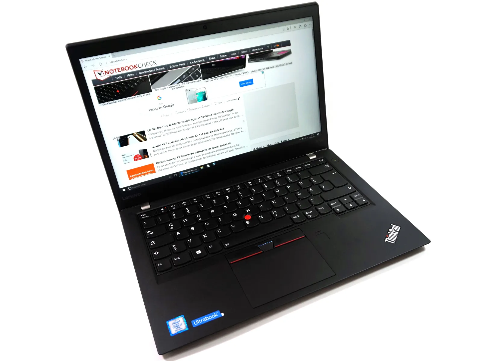 مستعمل LENOVO T470S | Core i7-7750U (الجيل السابع) | الرام 8GB DDR4 | التخزين 256GB NVMe SSD | كارت الشاشة 4GB | الشاشة 14.5" FHD