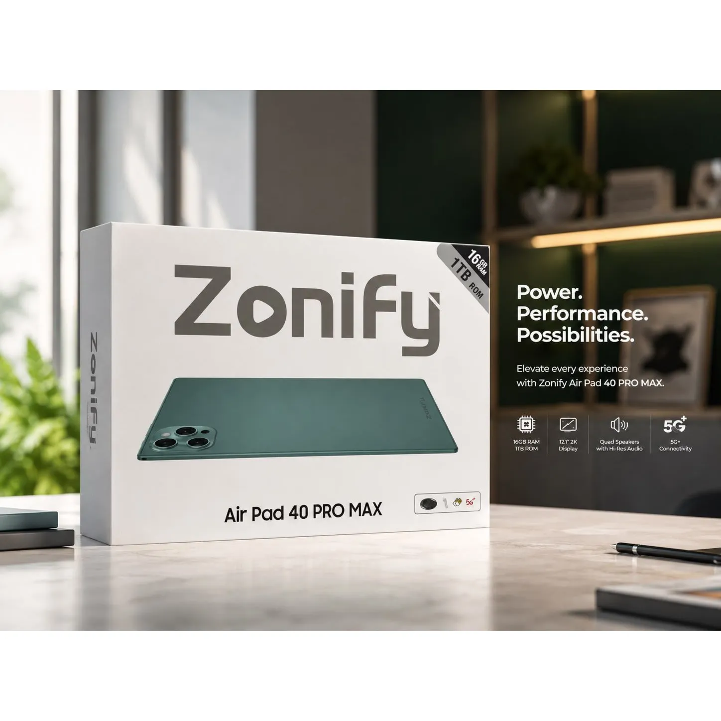 ايباد ZONIFY AIR PAD 40 PRO MAX 16GB RAM 1TB ROM