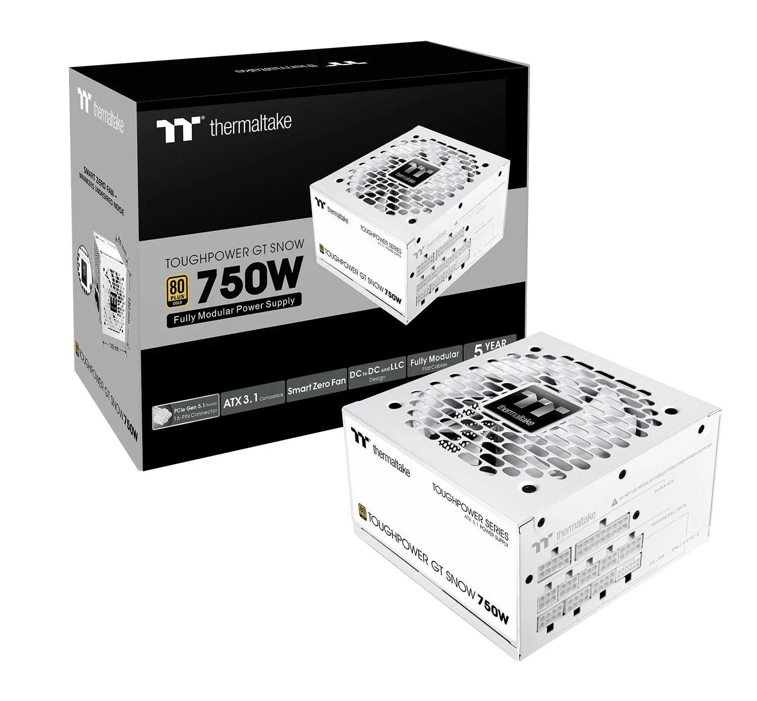 مزود طاقة power supply thermaltake  750w 80 plus (B&W)